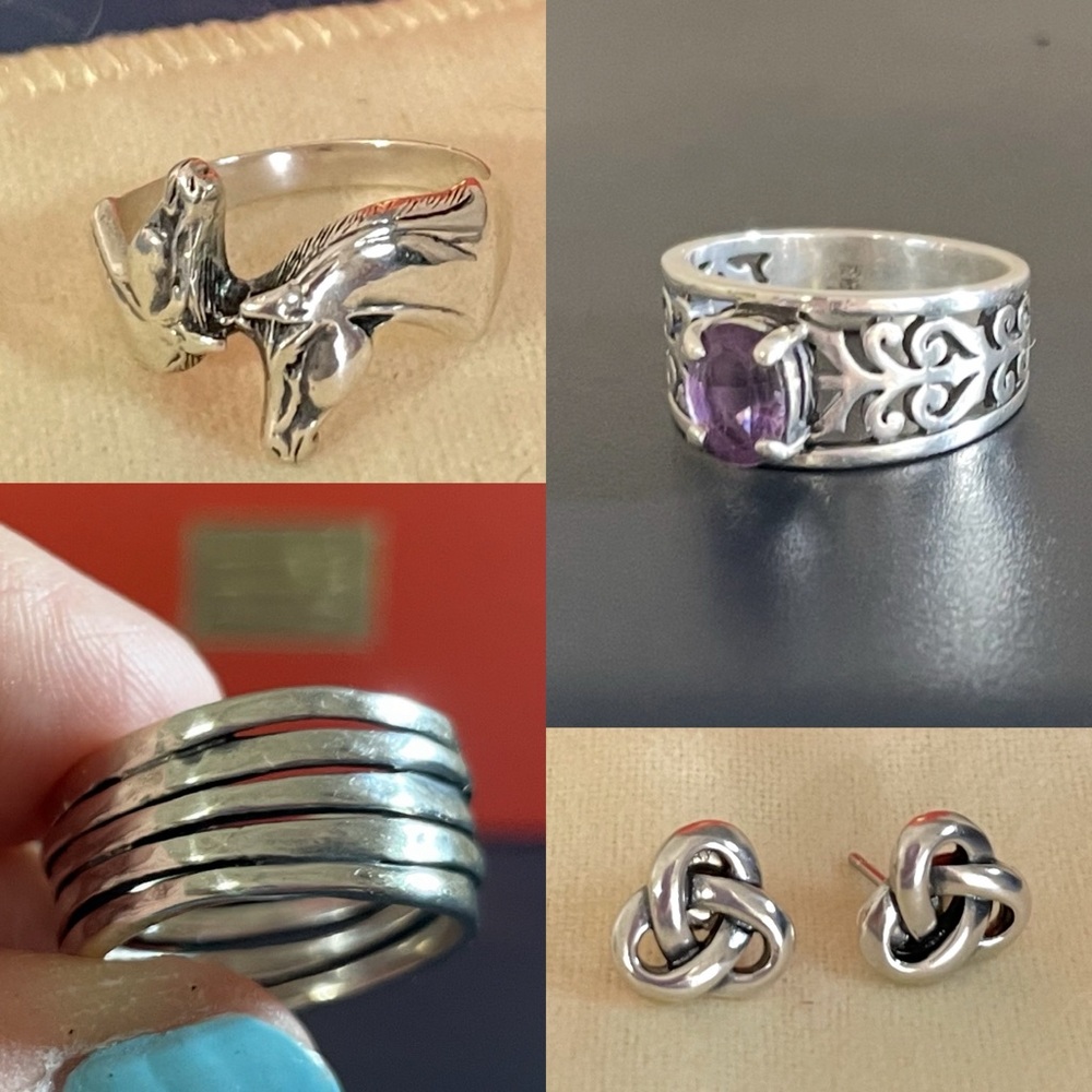 James Avery Adoree Amethyst 925 Sterling Silver Ring Sz 8.5 - RETIRED - Picture 6 of 6